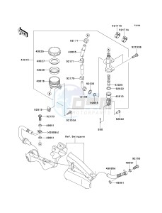 EX 650 A [NINJA 650R] (A6F-A8F) A8F drawing REAR MASTER CYLINDER