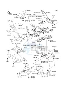 EX250 J [NINJA 250R] (J8F-J9FA) J8F drawing SIDE COVERS_CHAIN COVER