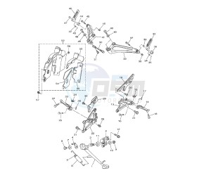 YZF R1 1000 drawing STAND AND FOOTREST