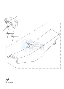 YZ450F (B118 B119 B11A B11B) drawing SEAT