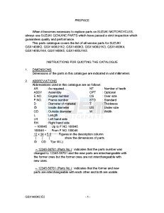 GSX1400 (E2) drawing * CATALOG PREFACE *