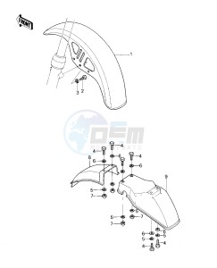 KZ 1000 E [SHAFT] (E1-E2) [SHAFT] drawing FENDERS