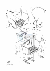 YFM700FWBD KODIAK 700 EPS (B5KJ) drawing STAND & FOOTREST