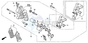 VFR800A drawing R. FRONT BRAKE CALIPER