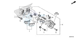 SH125DSE SH125DS UK - (E) drawing REAR BRAKE CALIPER