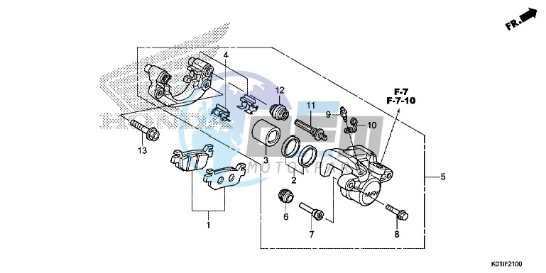 REAR BRAKE CALIPER