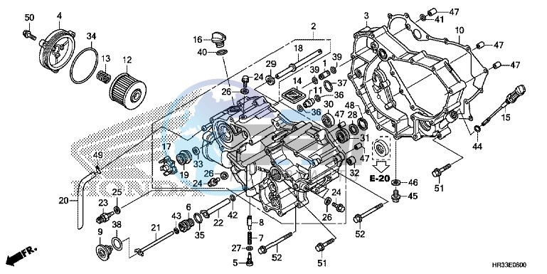 FRONT CRANKCASE COVER (TRX420FA1/FA2)