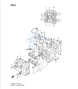 SV650/S drawing FRONT CYLINDER HEAD