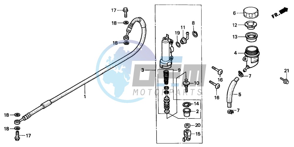 RR. BRAKE MASTER CYLINDER