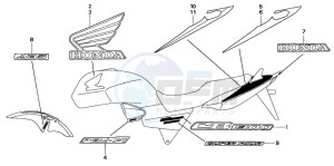 CB1300F1 CB1300SUPER FOUR drawing MARK (CB1300/A/F/F1)