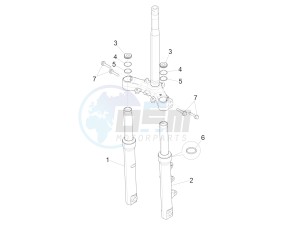 Medley 125 4T ie ABS (APAC) drawing Fork's components (Kayaba)