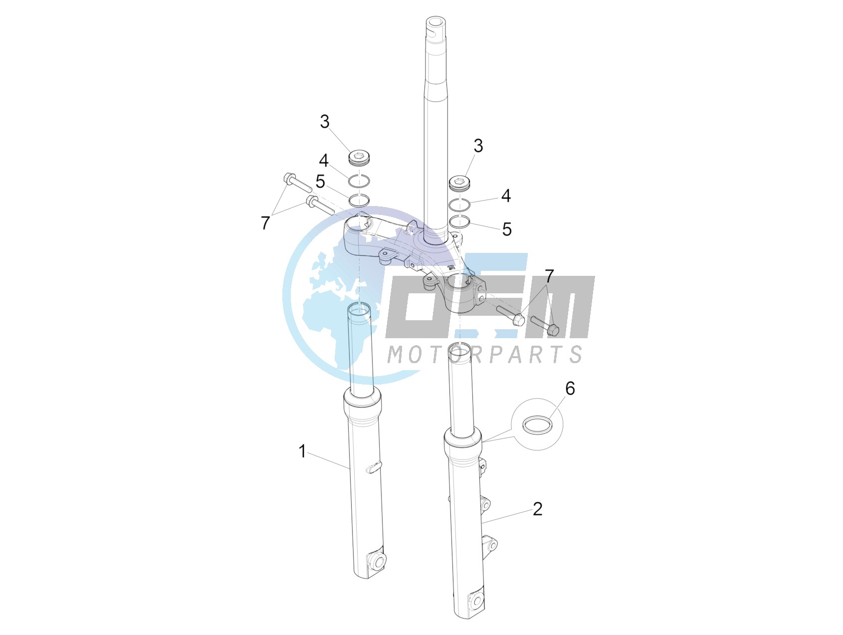 Fork's components (Kayaba)