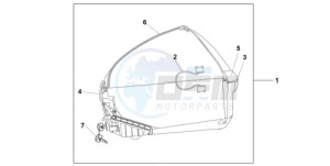 XL700VA9 UK - (E / ABS MKH SPC) drawing 45L TOP BOX CARNELLIAN RED