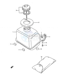 DT 4 drawing Fuel Tank (1988 to 1993)