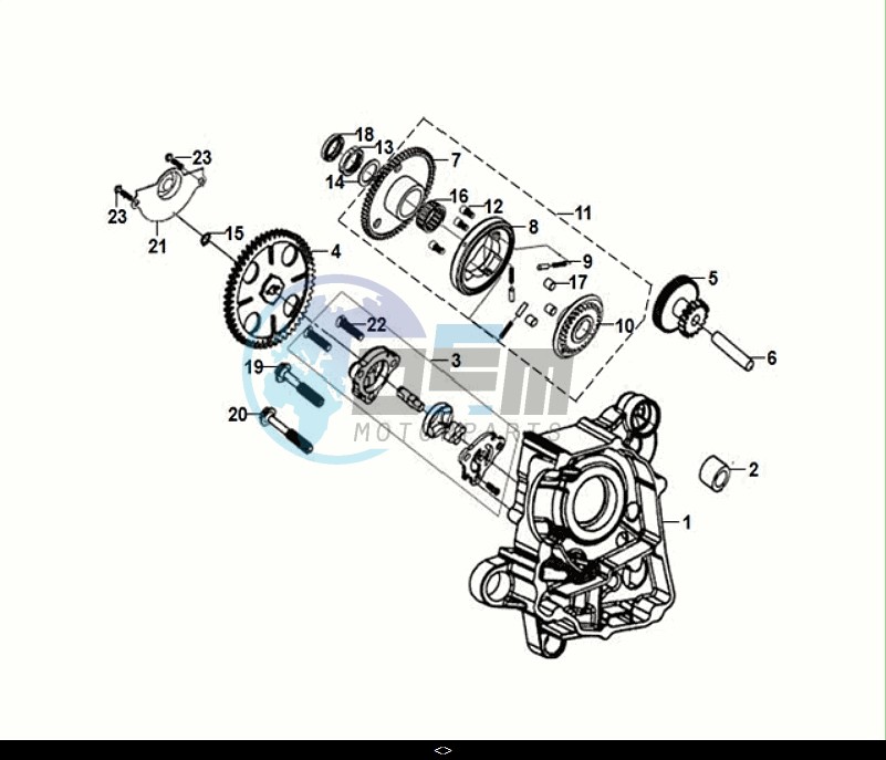 R CRANK CASE-OIL PUMP ASSY