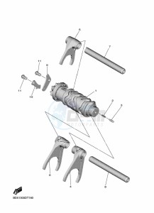 NIKEN GT MXT850D (B5B1) drawing SHIFT CAM & FORK