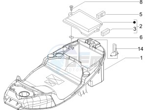 Liberty 125 4t ptt e3 (F) France drawing Helmet box - Undersaddle