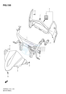 GSF650 (E21) Bandit drawing METER PANEL (GSF650SUAL1 E21)