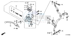 CBR125RD CBR125R E drawing FRONT BRAKE MASTER CYLINDER