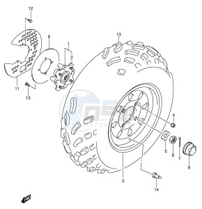 LT-F500F (P24) drawing FRONT WHEEL