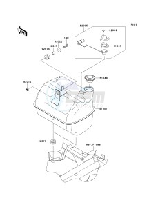 KAF 400 B [MULE 600] (B6F-B9F) B7F drawing FUEL TANK-- CN,US- -