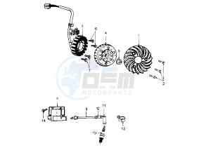 ELYSTAR TSDI - 50 cc drawing FLYWHEEL MAGNETO