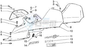 Hexagon 125 GT drawing Upper side panels