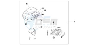 CBF1000A drawing TOP BOX 45L INTERSTELLAR BLACK METALLIC