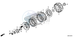 TRX420TE1H Europe Direct - (ED) drawing CLUTCH (TRX420FE1/FM1/FM2/TE1/TM1)