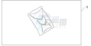 CBF600NA drawing TANK PAD HONDA WING LOGO