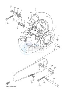 WR250F (1HCE) drawing REAR WHEEL