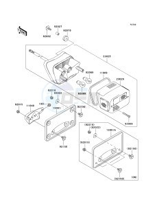 VN 1500 N [VULCAN 1500 CLASSIC] (N4) N4 drawing TAILLIGHT-- S- -