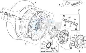 Shiver 750 USA USA drawing Rear Wheel