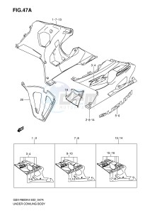 GSX-R600 (E2) drawing UNDER COWLING (GSX-R600K5)