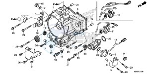 TRX250TMH Europe Direct - (ED) drawing REAR CRANKCASE COVER