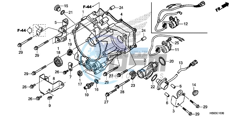 REAR CRANKCASE COVER