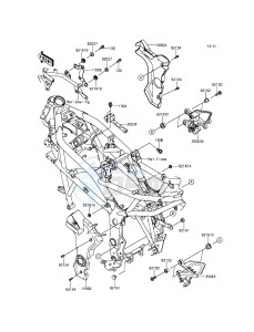 NINJA_250SL_ABS BX250BFF XX (EU ME A(FRICA) drawing Frame Fittings