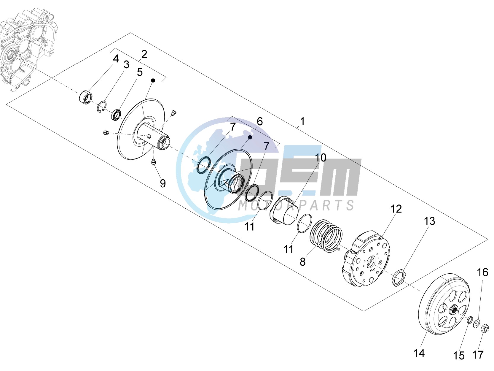 Driven pulley