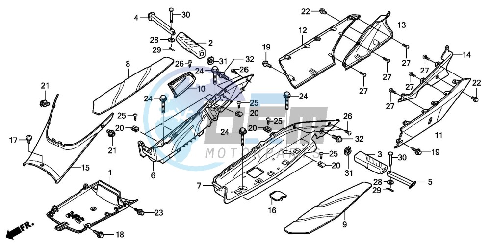 FLOOR PANEL/CENTER COVER (FES1257/A7)(FES1507/A7)