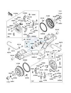 MULE 4010 DIESEL 4x4 KAF950FBF EU drawing Rear Hub