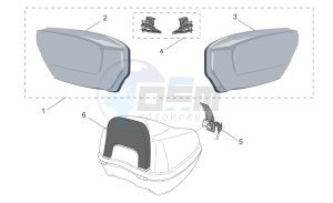 Scarabeo 125-150-200 (eng. Rotax) drawing Acc. - Top/cases side cases