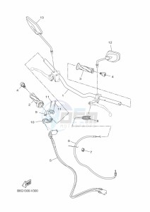 MT-125 MTN125-A (B6G3) drawing STEERING HANDLE & CABLE