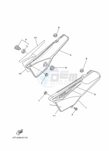 DT125 (3TTV) drawing SIDE COVER