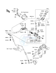 ZZR1400_ABS ZX1400D8F FR GB XX (EU ME A(FRICA) drawing Clutch Master Cylinder