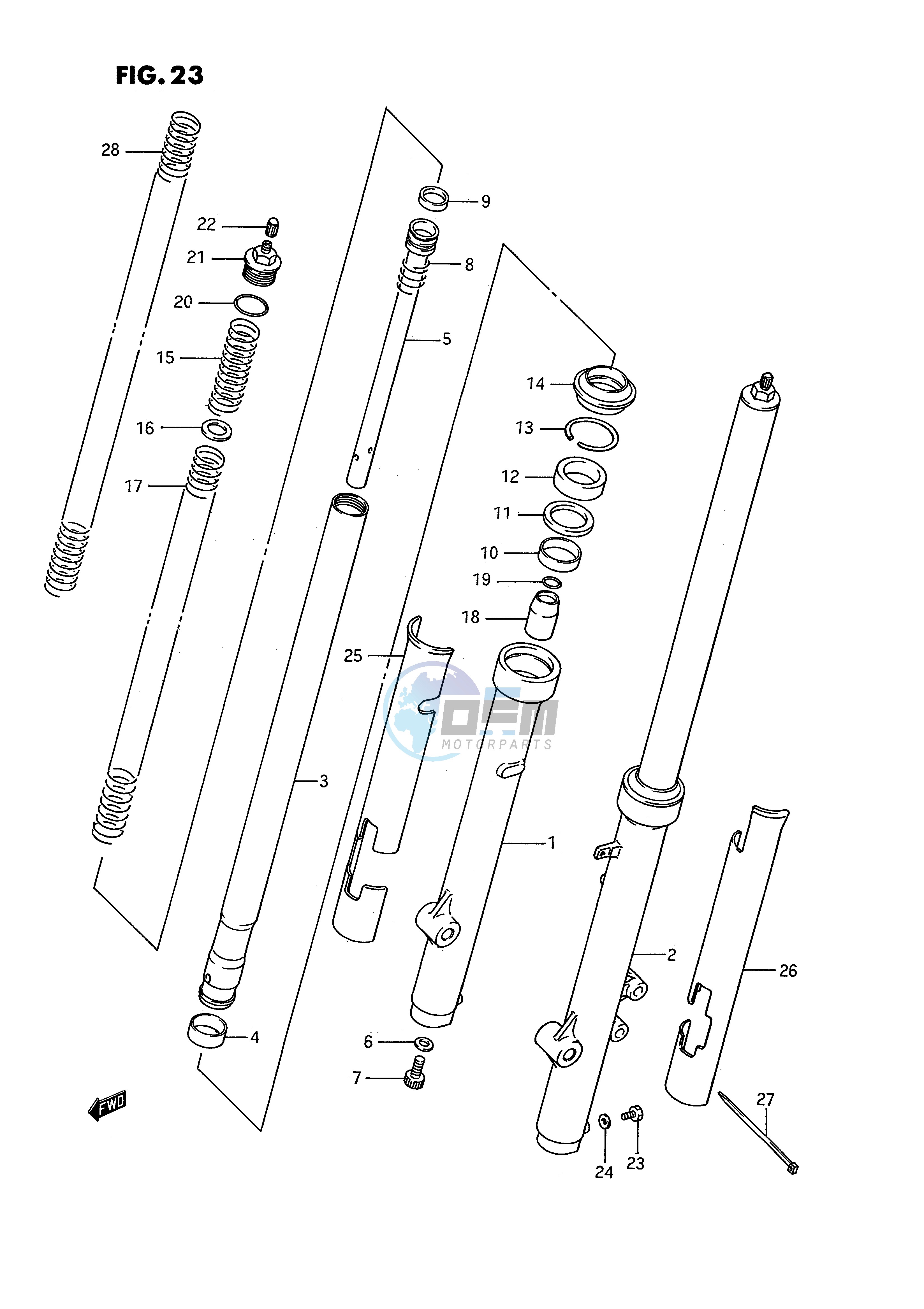 FRONT FORK (MODEL G H J)