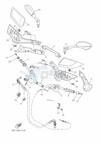 TRACER 700 MTT690-U (B5T1) drawing STEERING HANDLE & CABLE