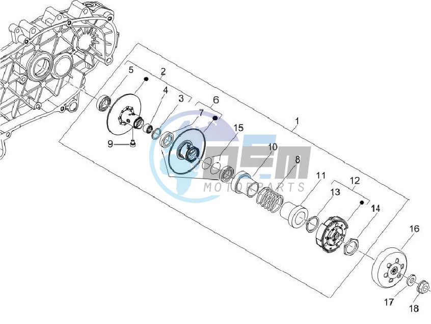 Driven pulley