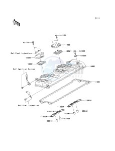 ZX 1000 M [NINJA ZX-10R] (C1) [NINJA ZX-10R] drawing CYLINDER HEAD COVER