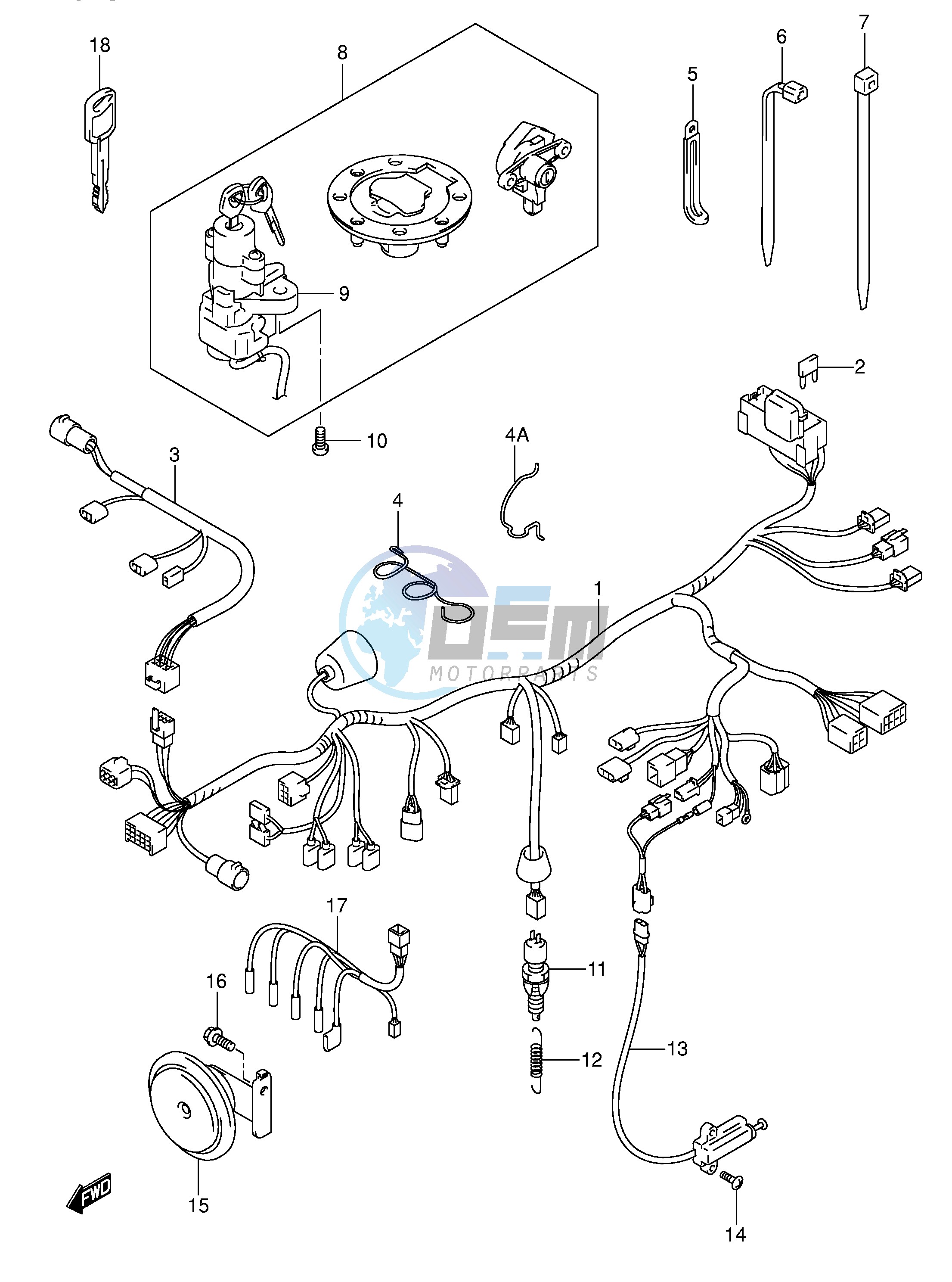 WIRING HARNESS (GSF600SY SUY SK1 SK2 SUK1 SUK2)