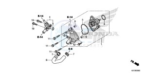 SH125D SH125i UK - (E) drawing WATER PUMP